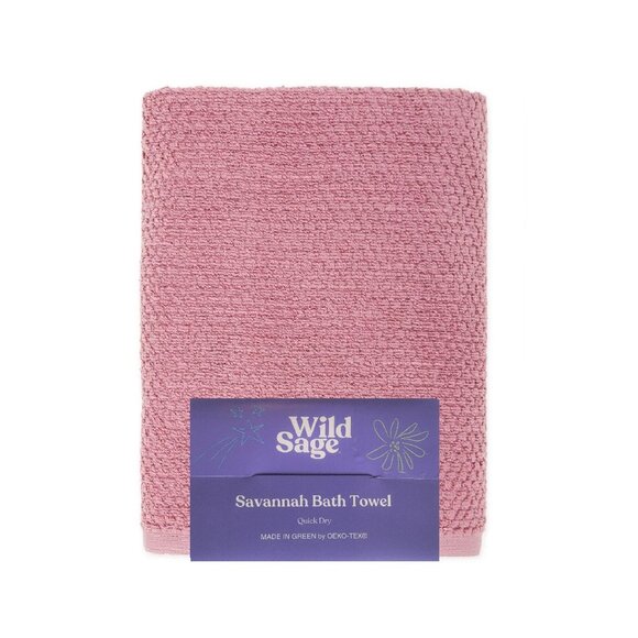 3 new MAUVE PINK Wild Sage Savannah Quick Dry 90% Cotton 30"x54" BATH Towels - Picture 3 of 8